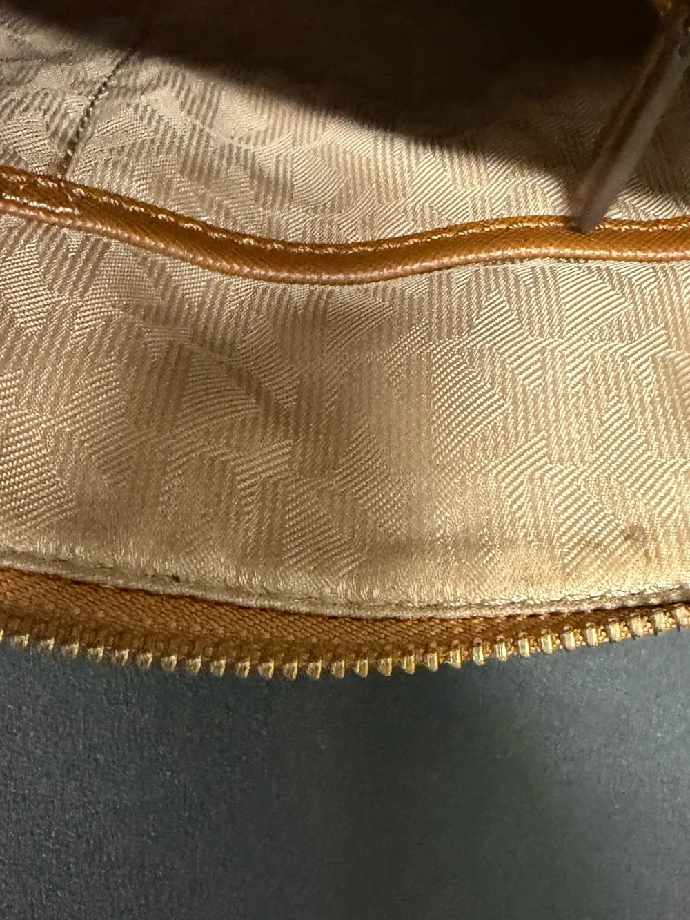 Michael Kors Brown Saffiano Leather Satchel Crossbody Bag - Picture 8 of 9